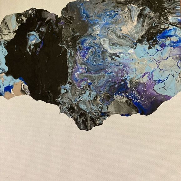 New Original Signed Artwork Set of 2 Acrylic Paintings on Canvas - Picture 3 of 7